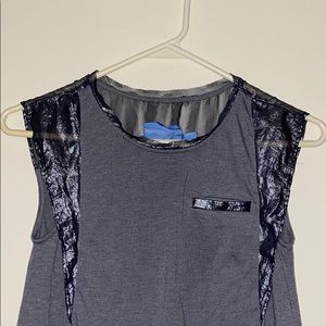 Silver gray sleeveless top